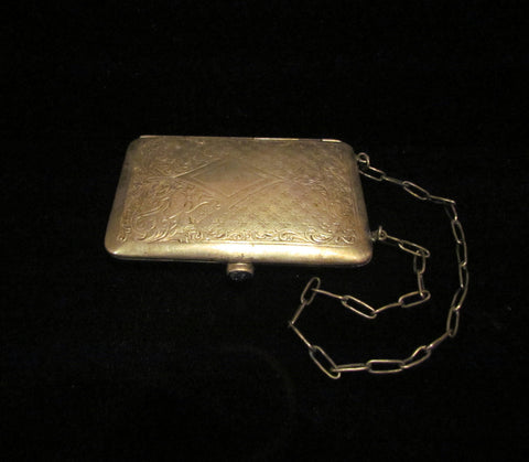 Antique Sterling Silver Ladies Evening Purse Compact -